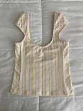yellow & pink striped top