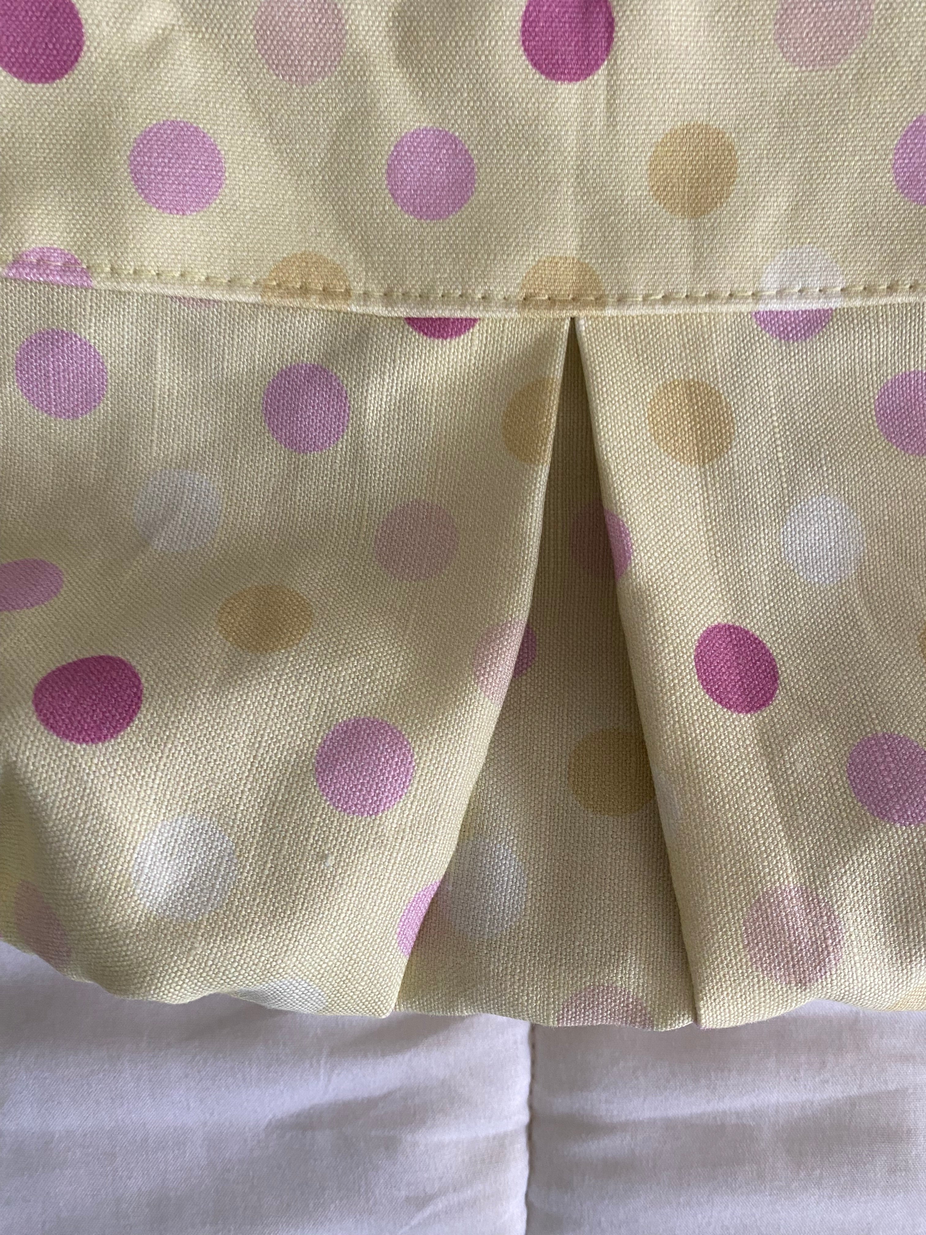 large polka dot purse in yellow