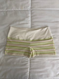 green & pink striped/polka dot shorts