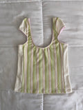 green & pink striped/polka dot top