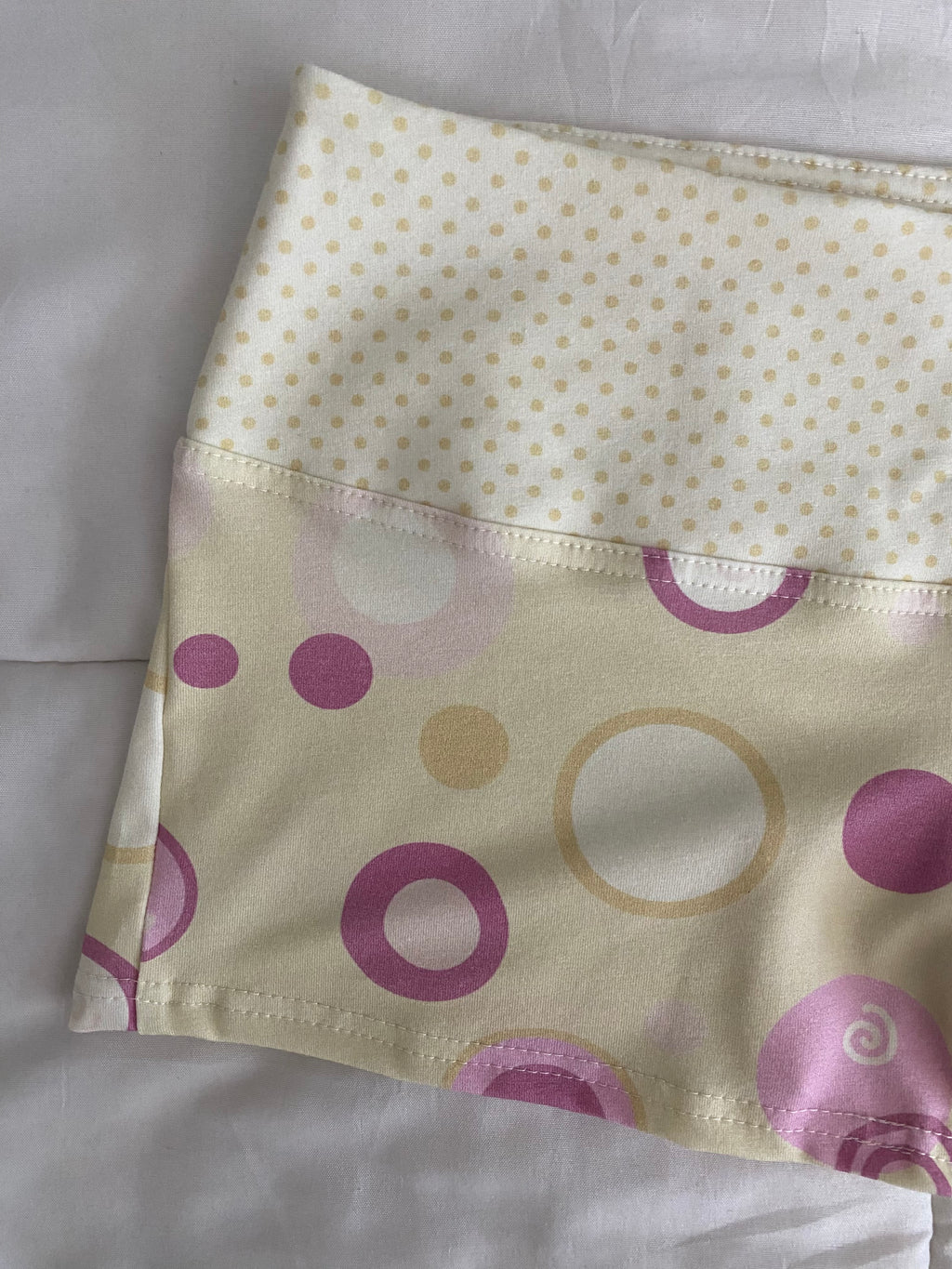 yellow & pink swirl shorts