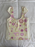 pink & yellow swirl/polka dot top