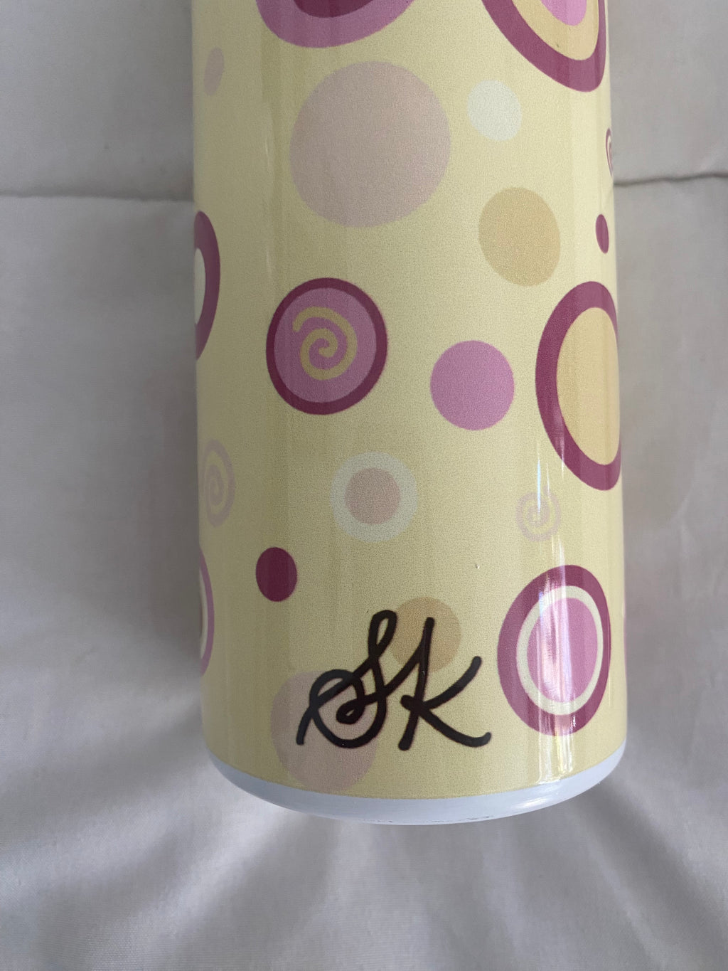 yellow & pink swirl tumbler