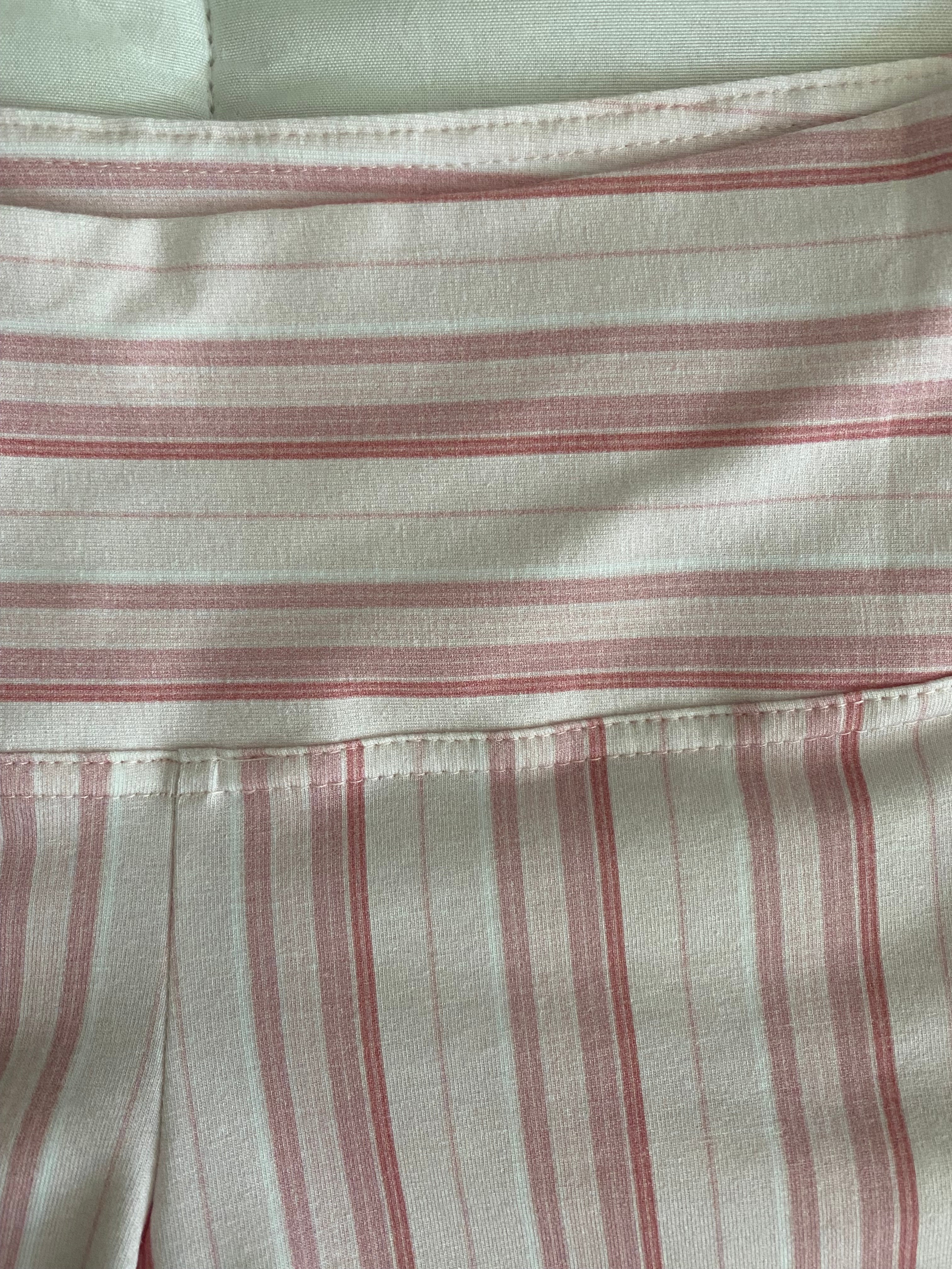 pink & white striped shorts