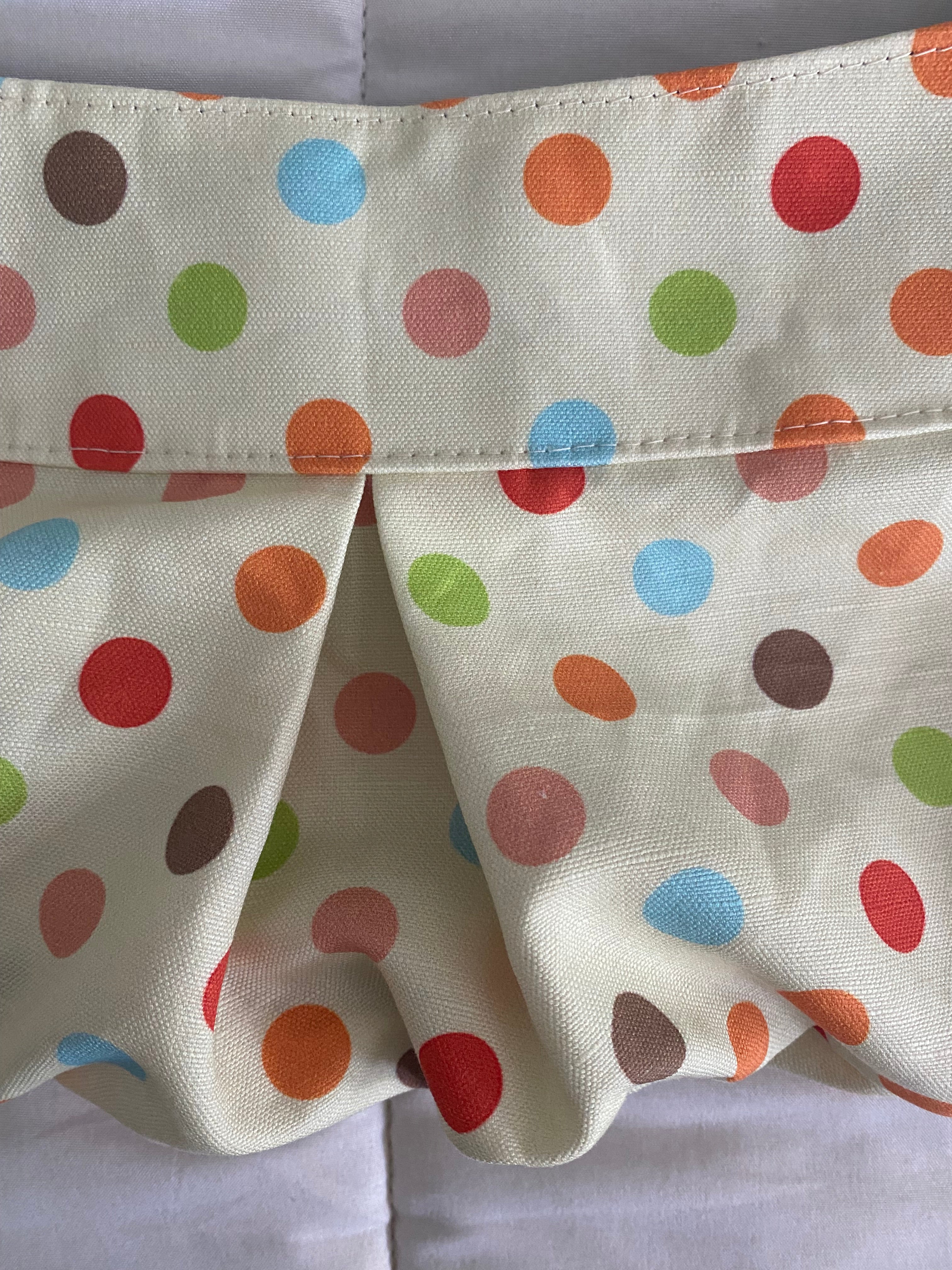 large polka dot multicolored purse
