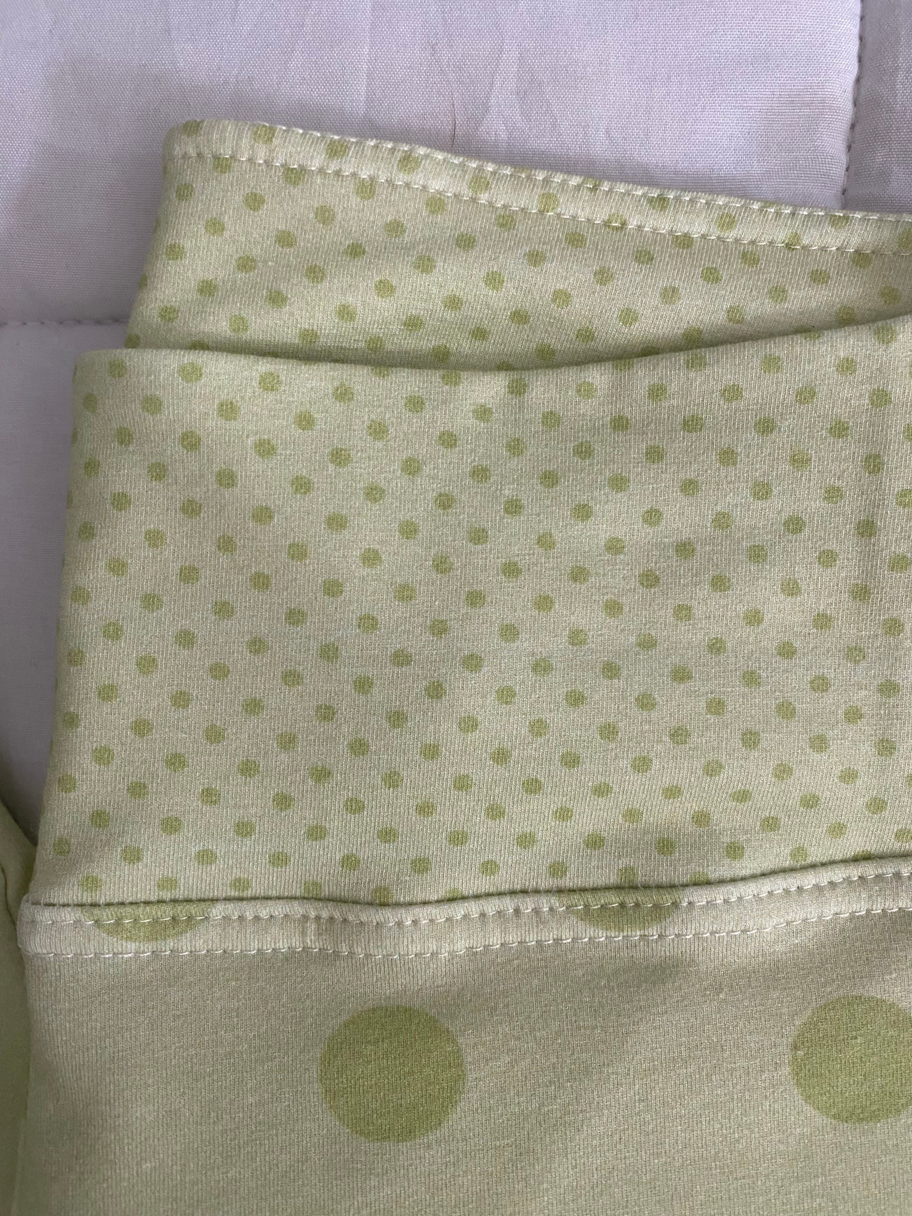 green polka dot pants