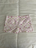 large polka dot shorts in pink