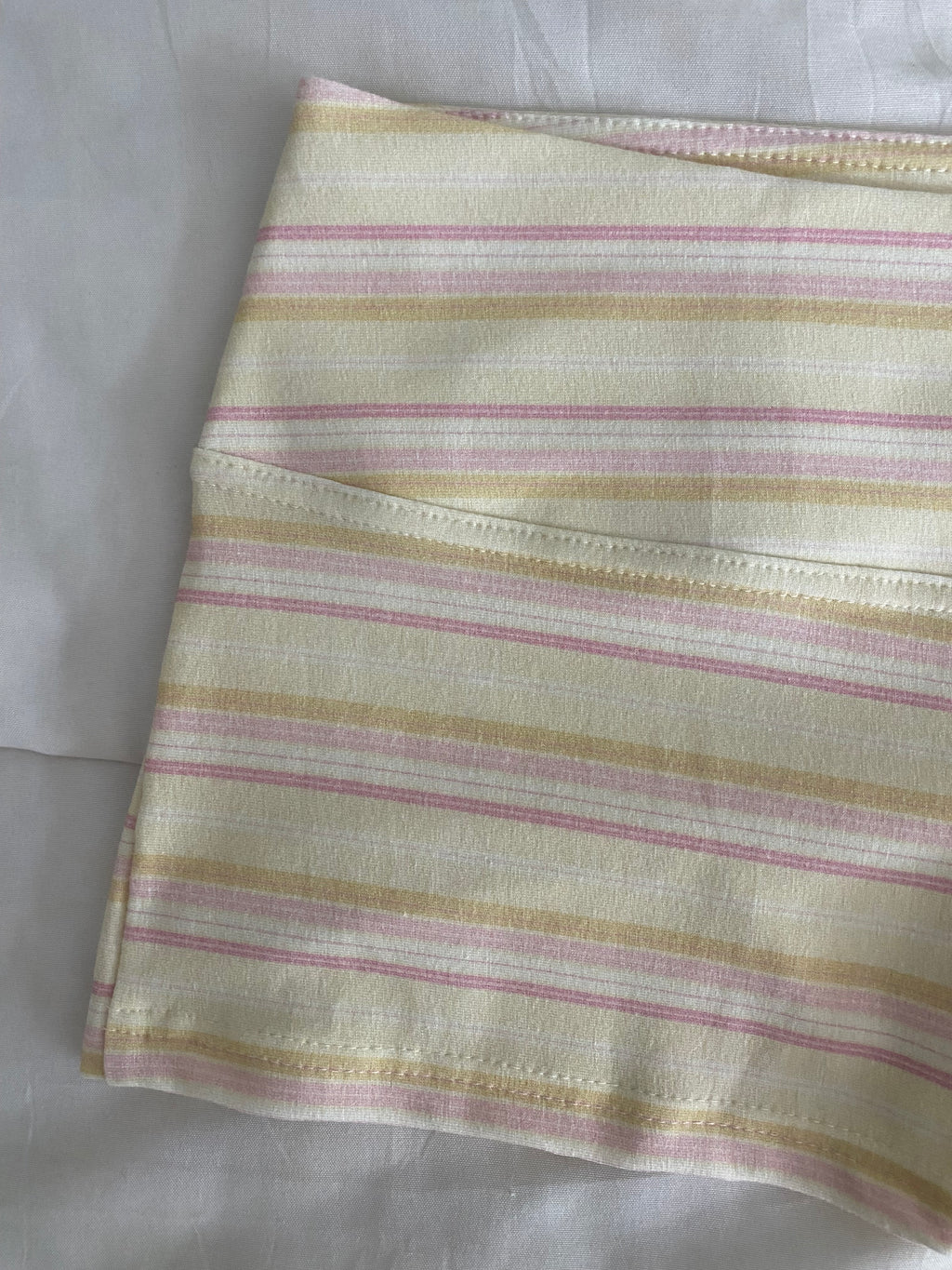 yellow & pink striped shorts