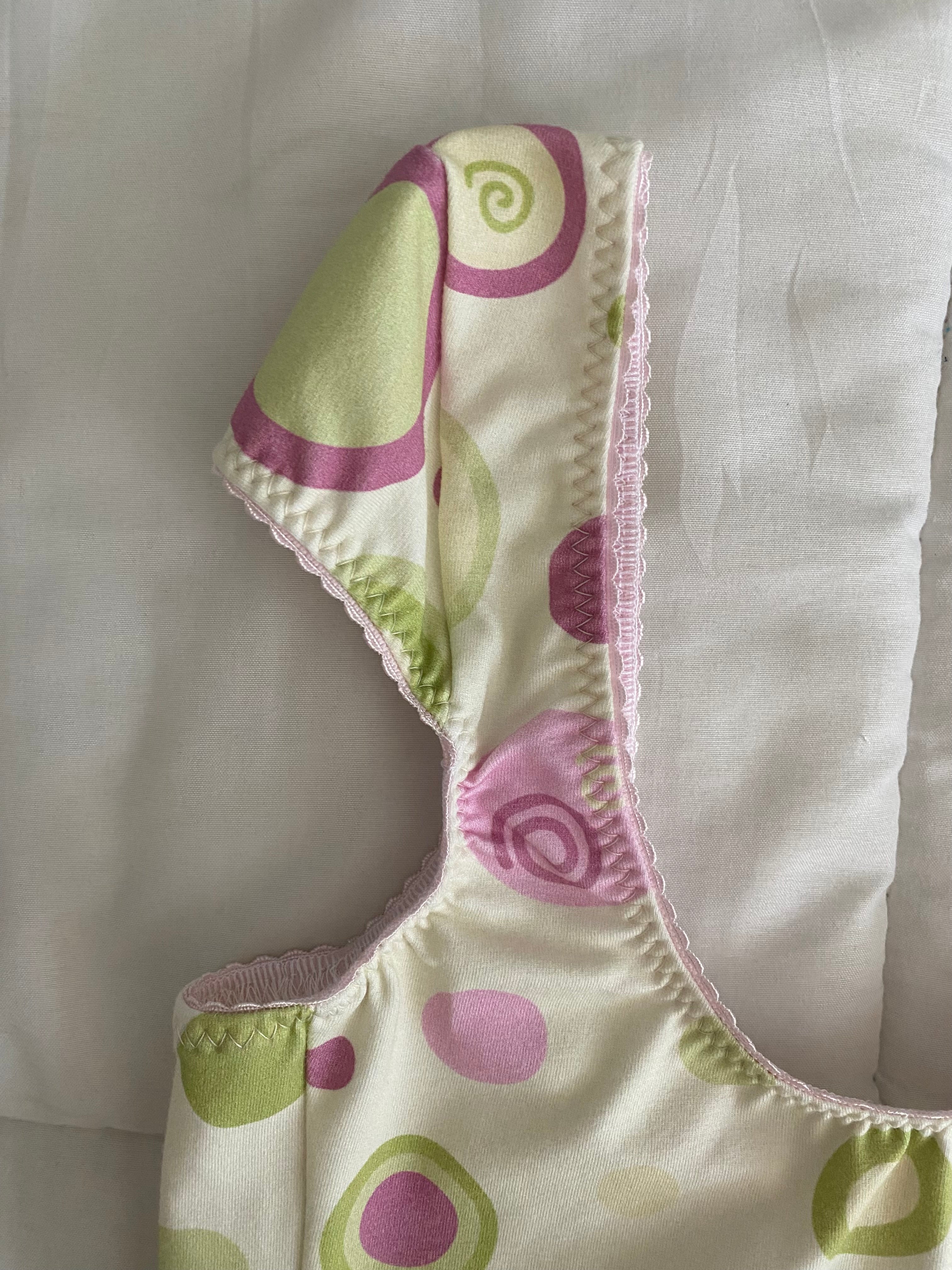 pink & green swirl top