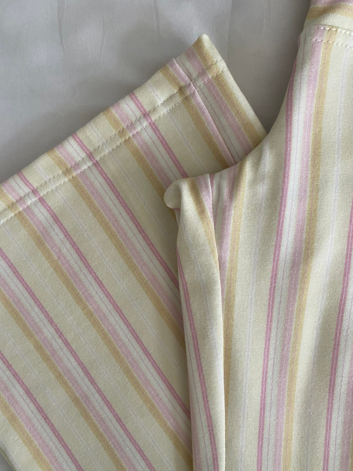 yellow & pink striped pants
