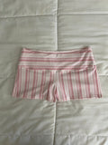 pink & white striped shorts