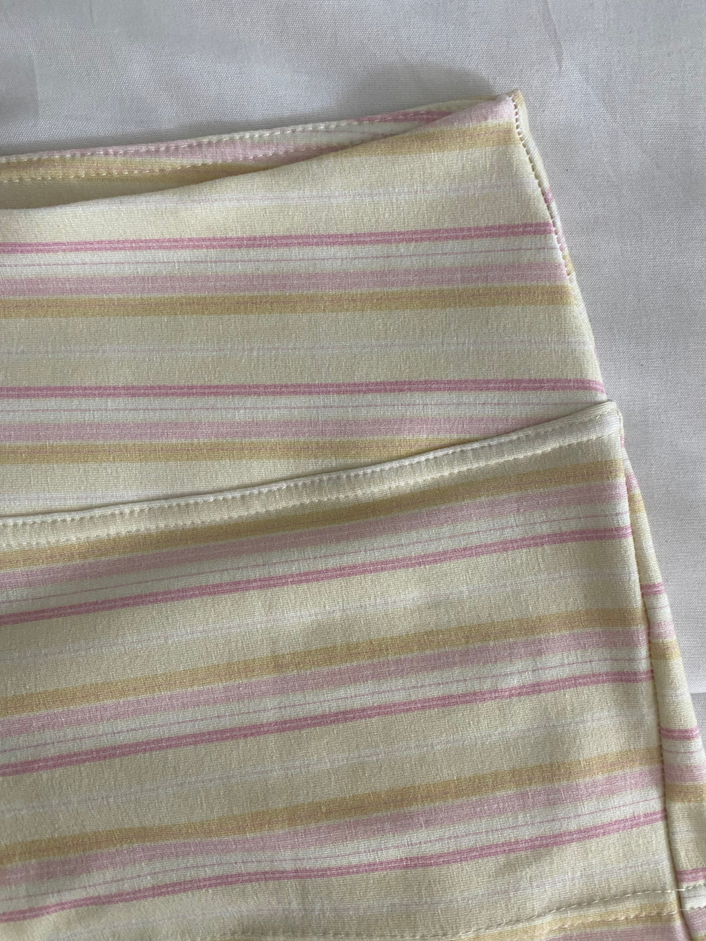 yellow & pink striped shorts