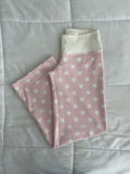pink & cream large polka dot pants
