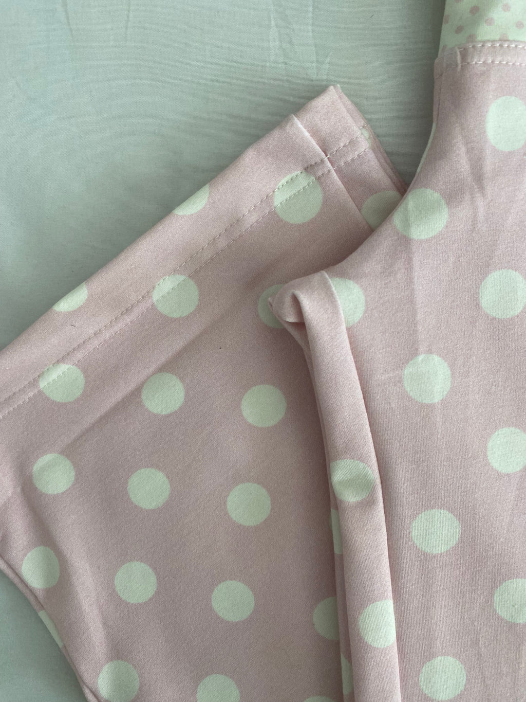 pink & cream large polka dot pants