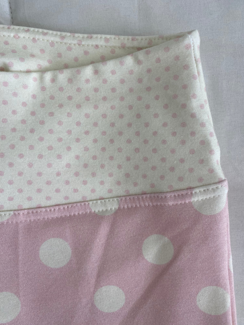 pink & cream large polka dot pants