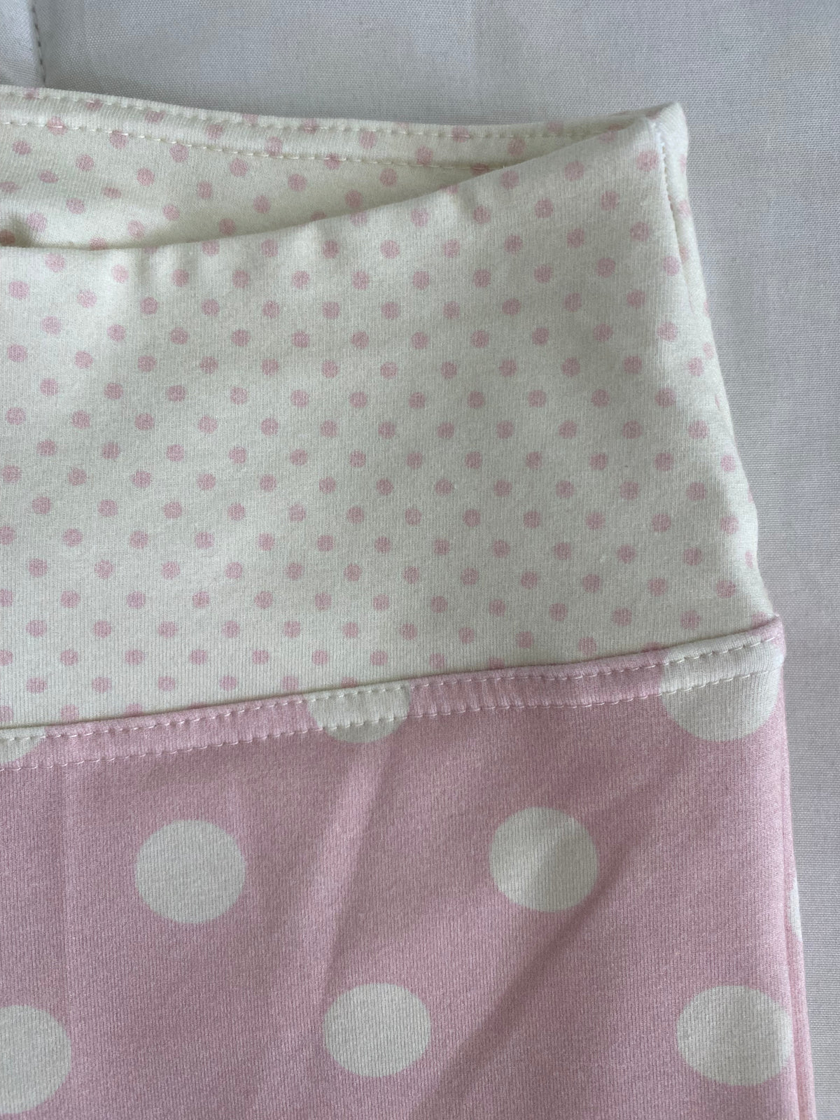pink & cream large polka dot pants