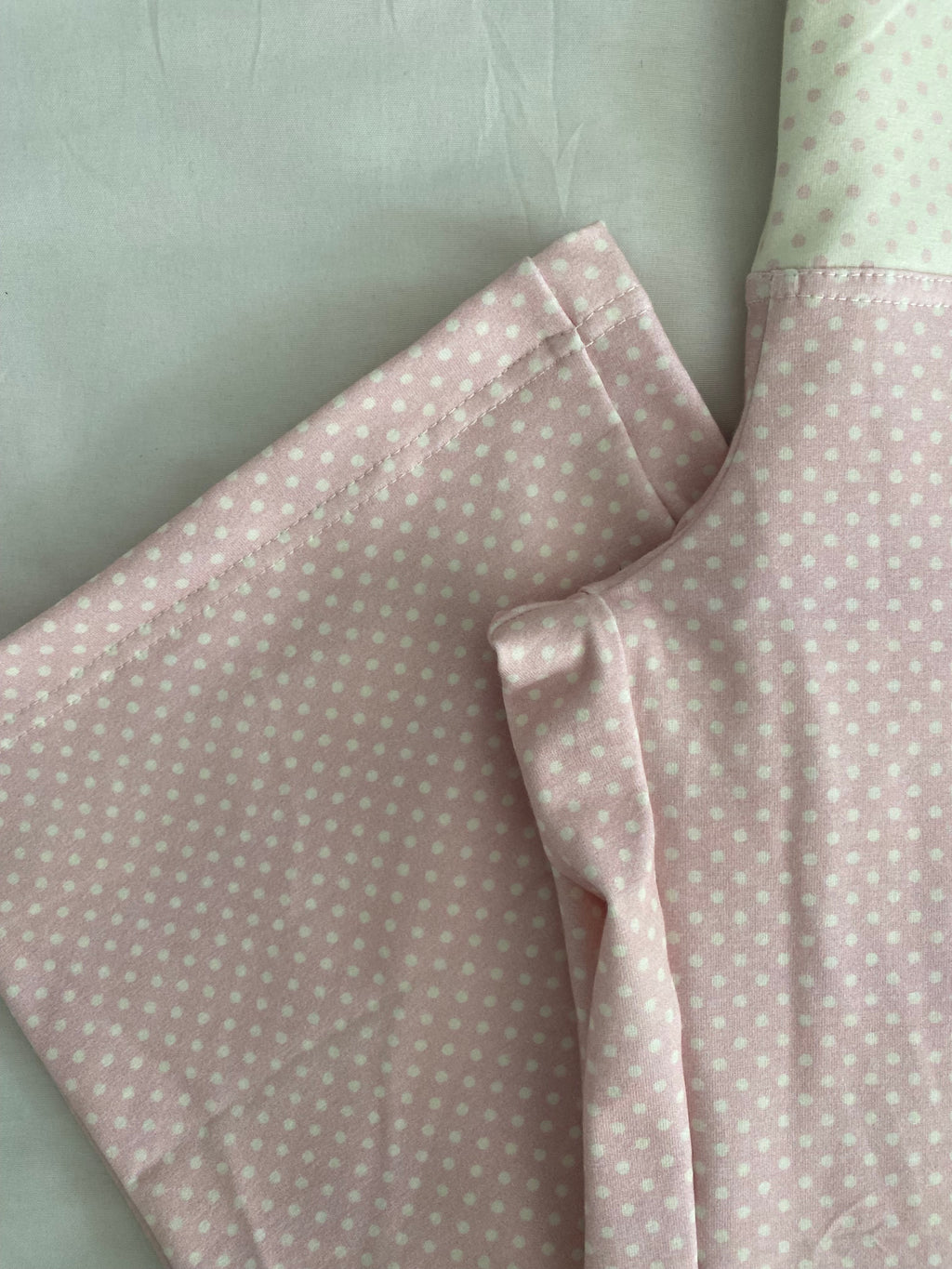 pink & cream silver button pants