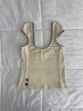 yellow & brown polka dot top