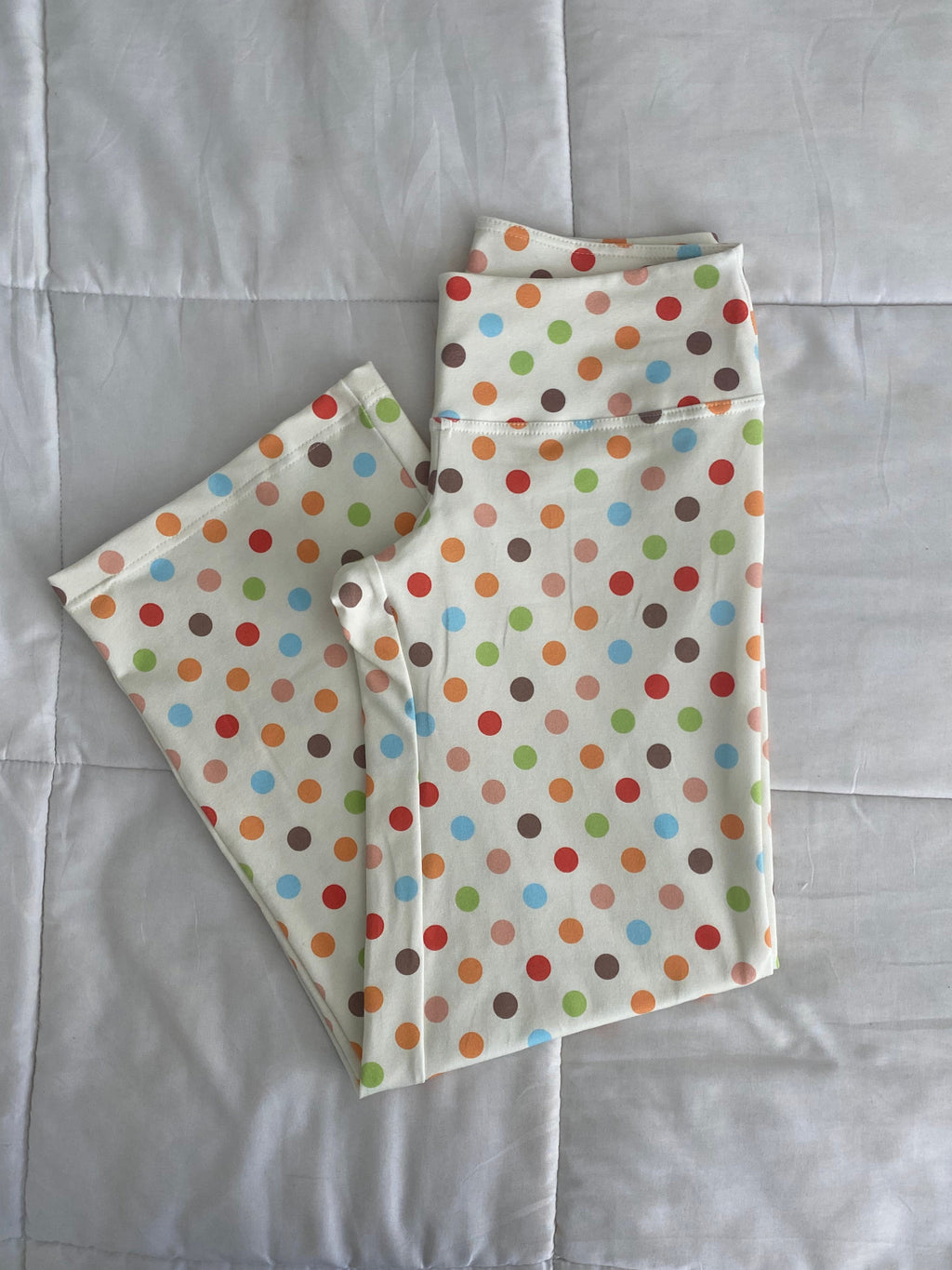 multicolored large polka dot pants