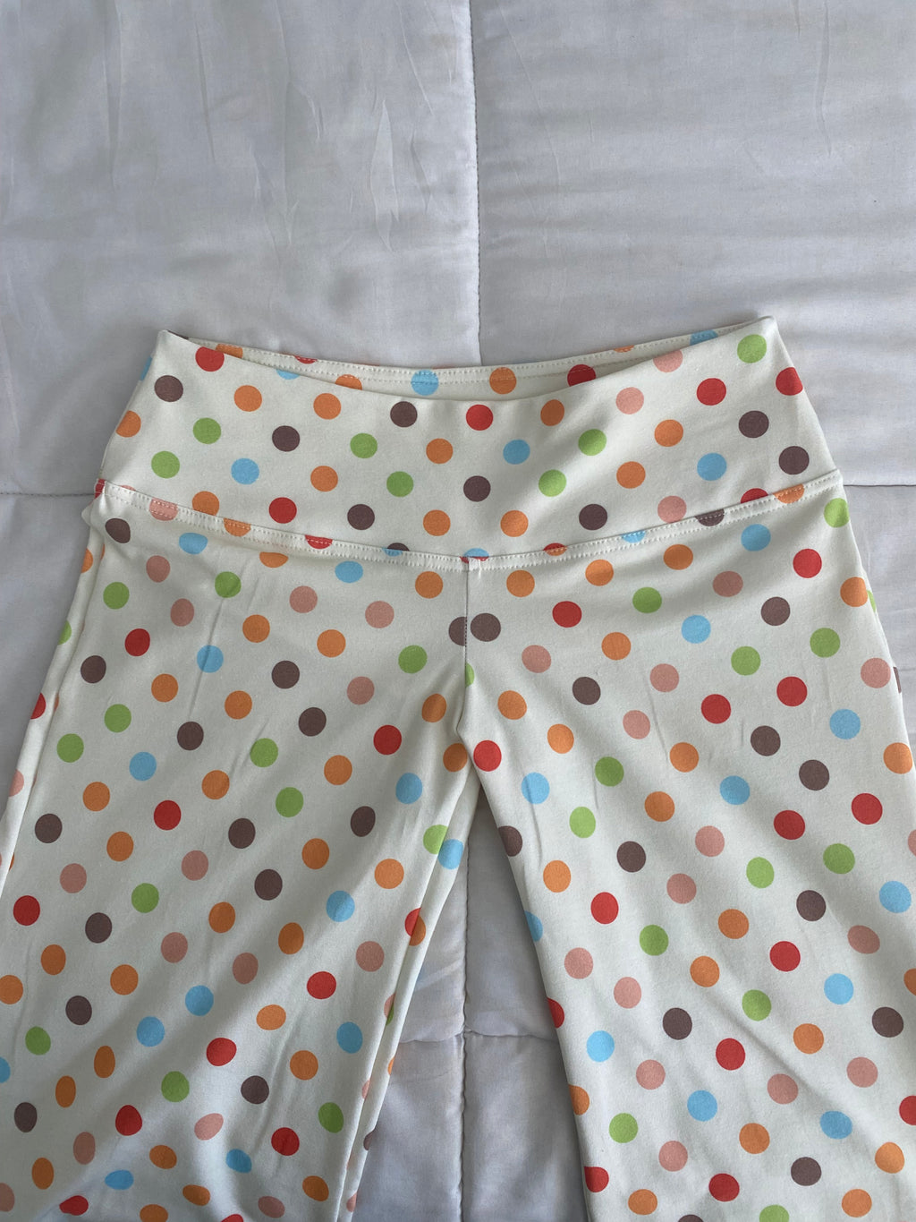 multicolored large polka dot pants