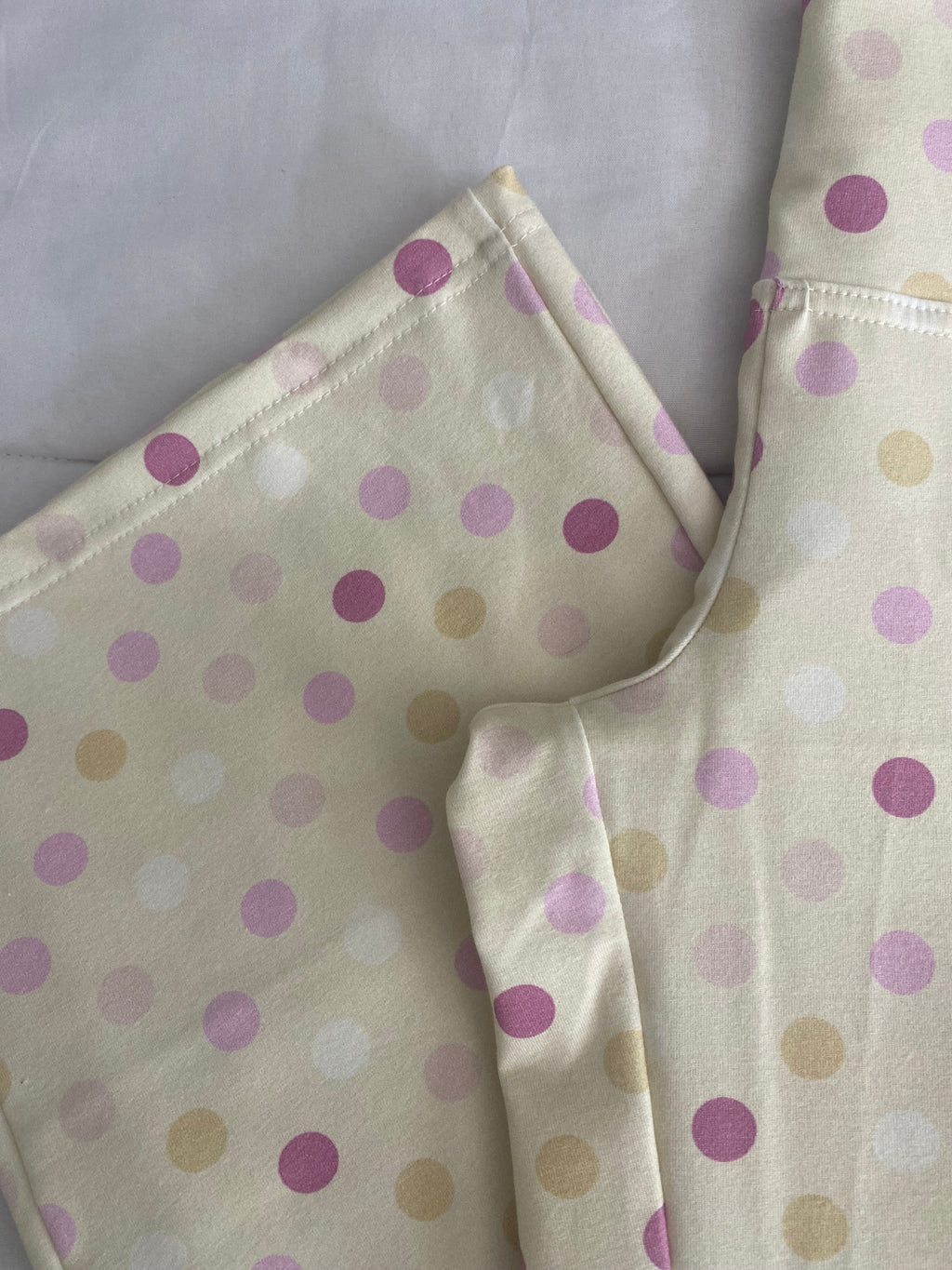 large polka dot pants in yellow