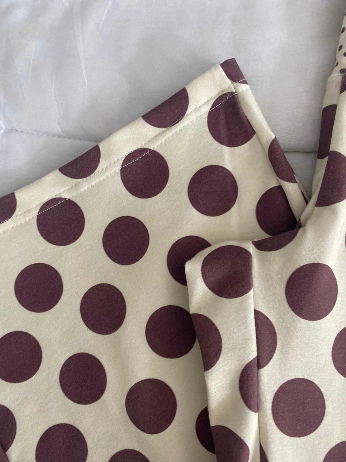 yellow & brown polka dot pants