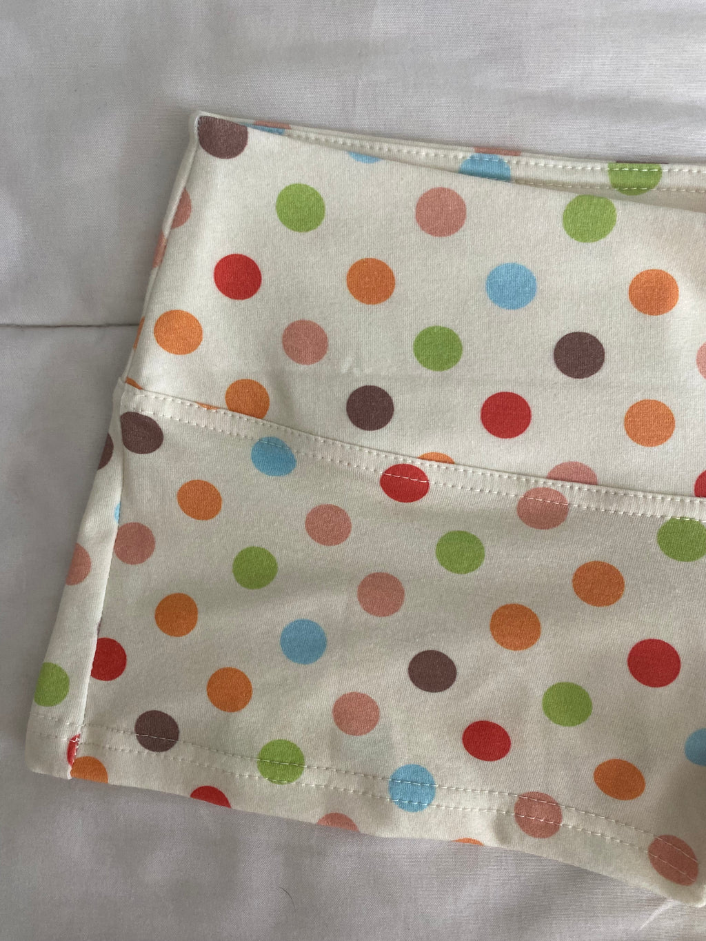 multicolored large polka dot shorts
